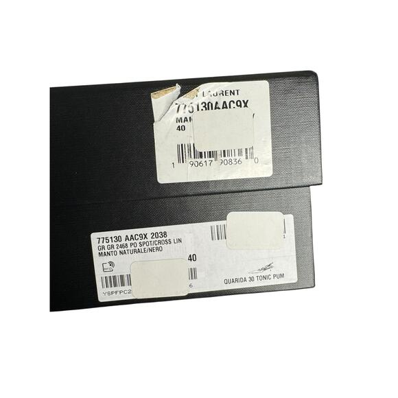 Saint Laurent NIB Cherish Slingback Pumps in Leopard Print Grosgrain Size 40 - Picture 3 of 12